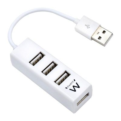 Ewent Ew1122 Mini Hub Usb 4 Puertos Blanco